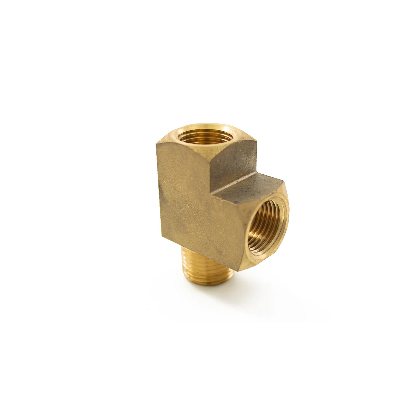 1/2" NPT Brass Run Tee Fitting - Image 3