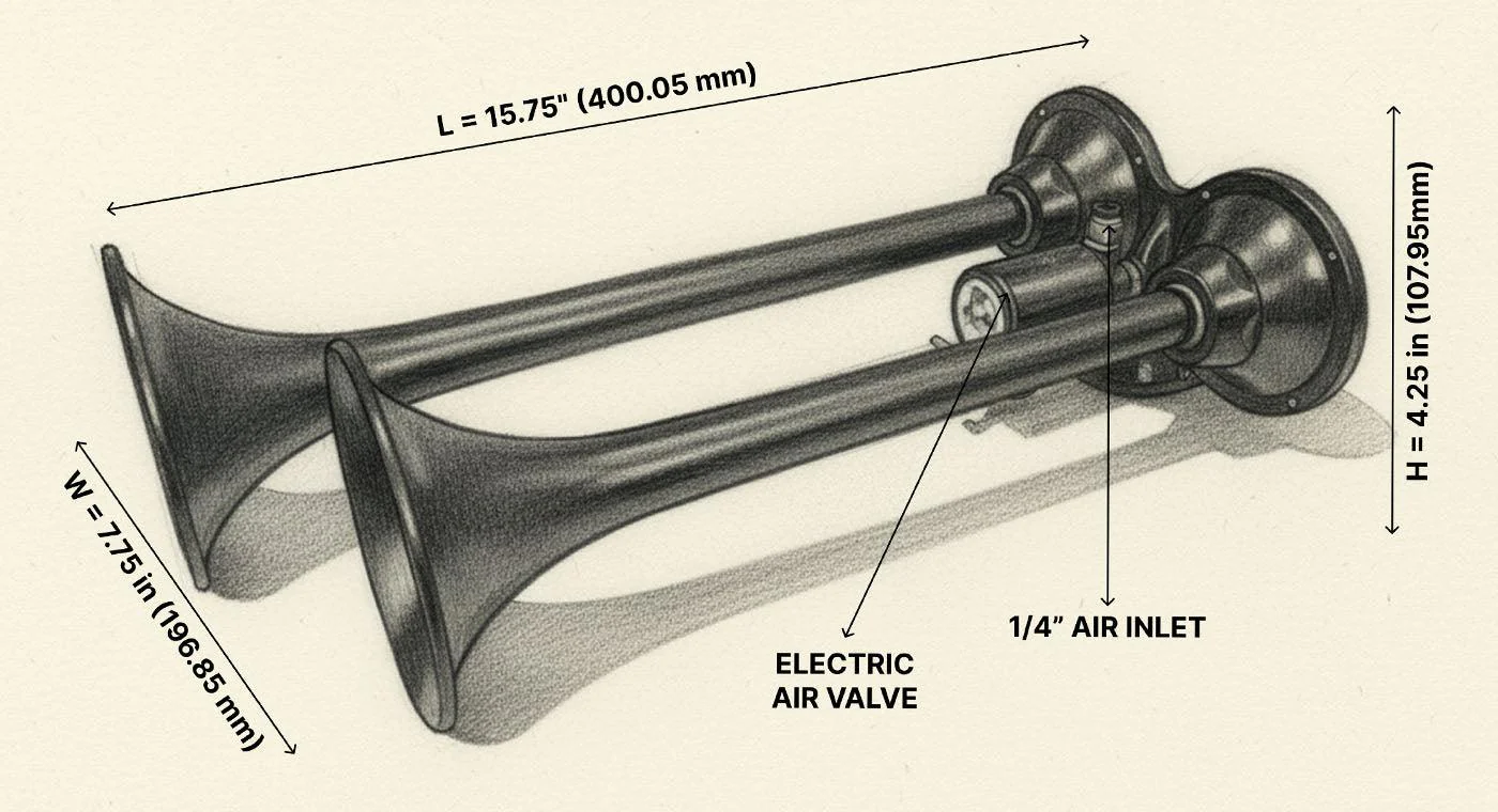 2-Chime Air Horn Kit - Image 8