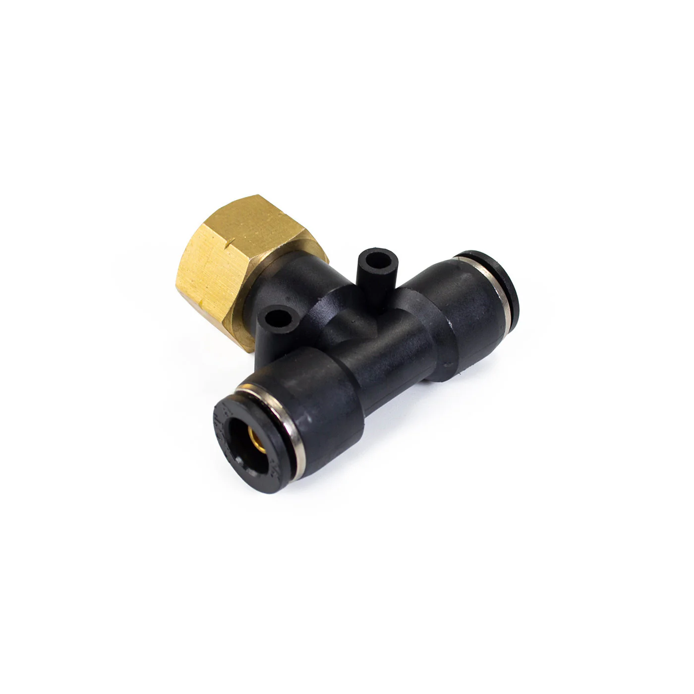 3/8" Female NPT to 3/8" PTC Union Tee - Image 2
