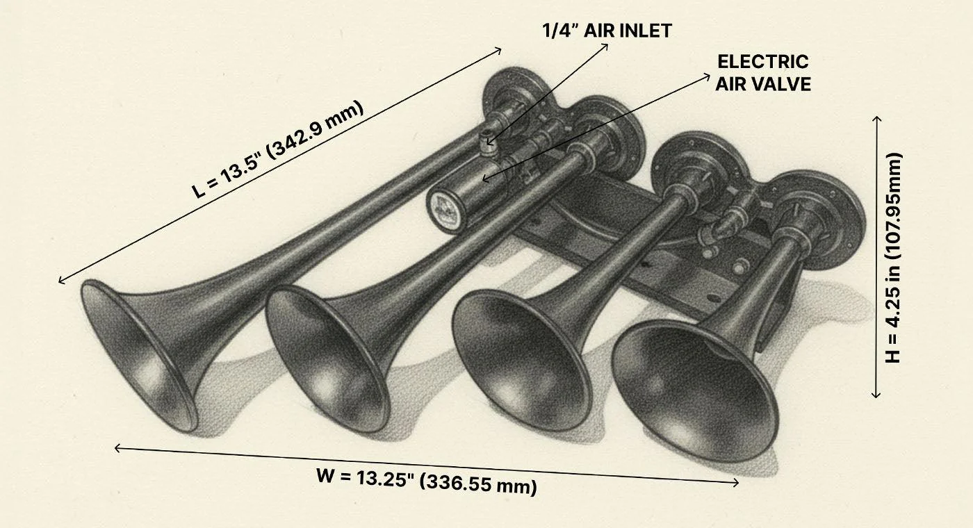 4-Chime Air Horn Kit - Image 8