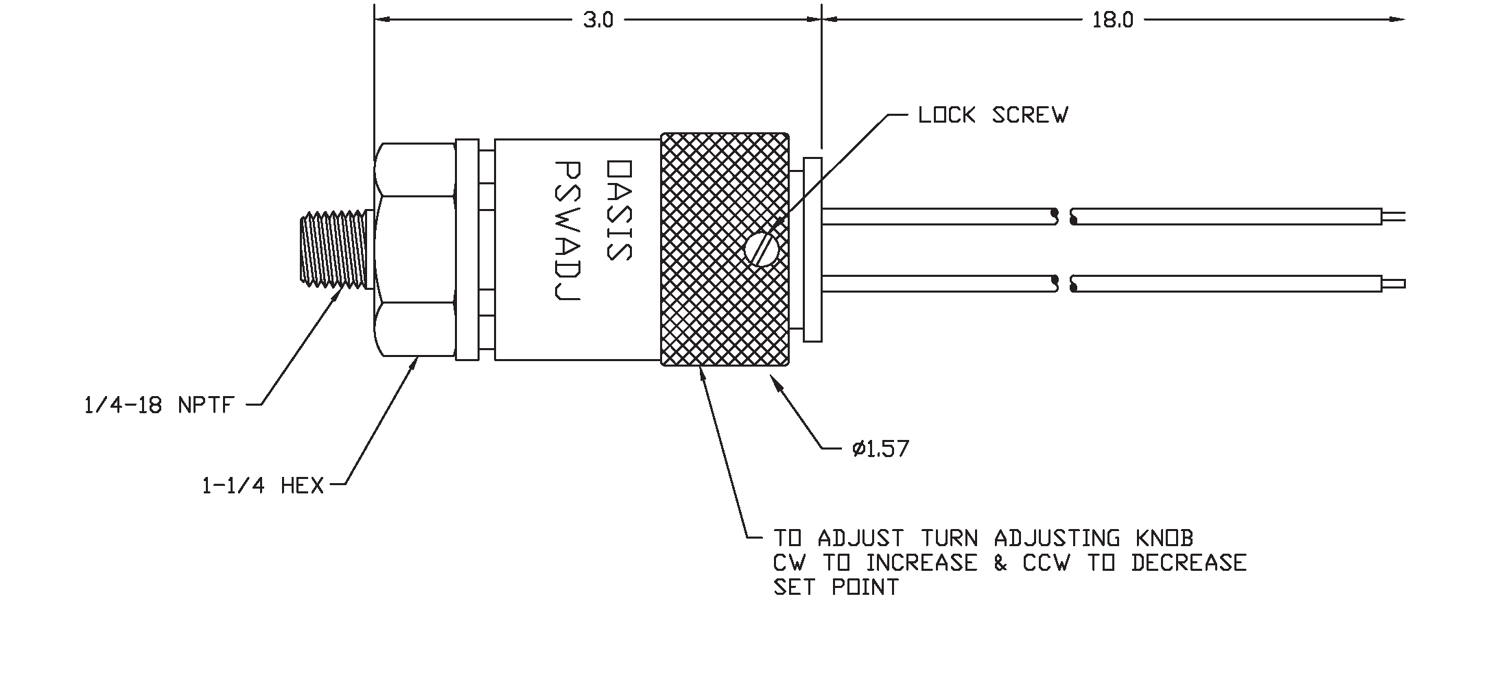 Oasis Adjustable Pressure Switch - Image 2