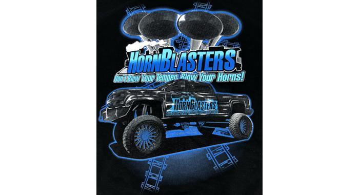 Black HornBlasters Truck T-Shirt - Image 3