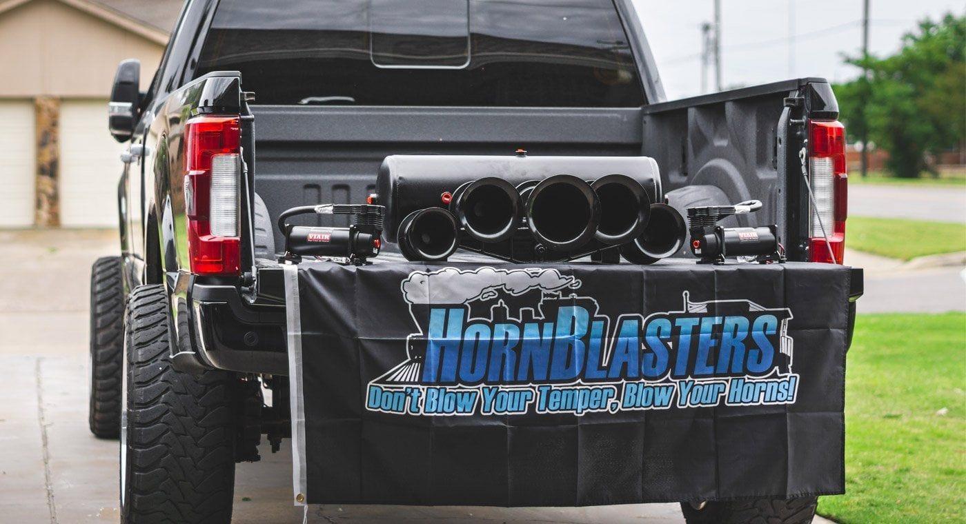 HornBlasters Black Train Logo Flag - Image 2