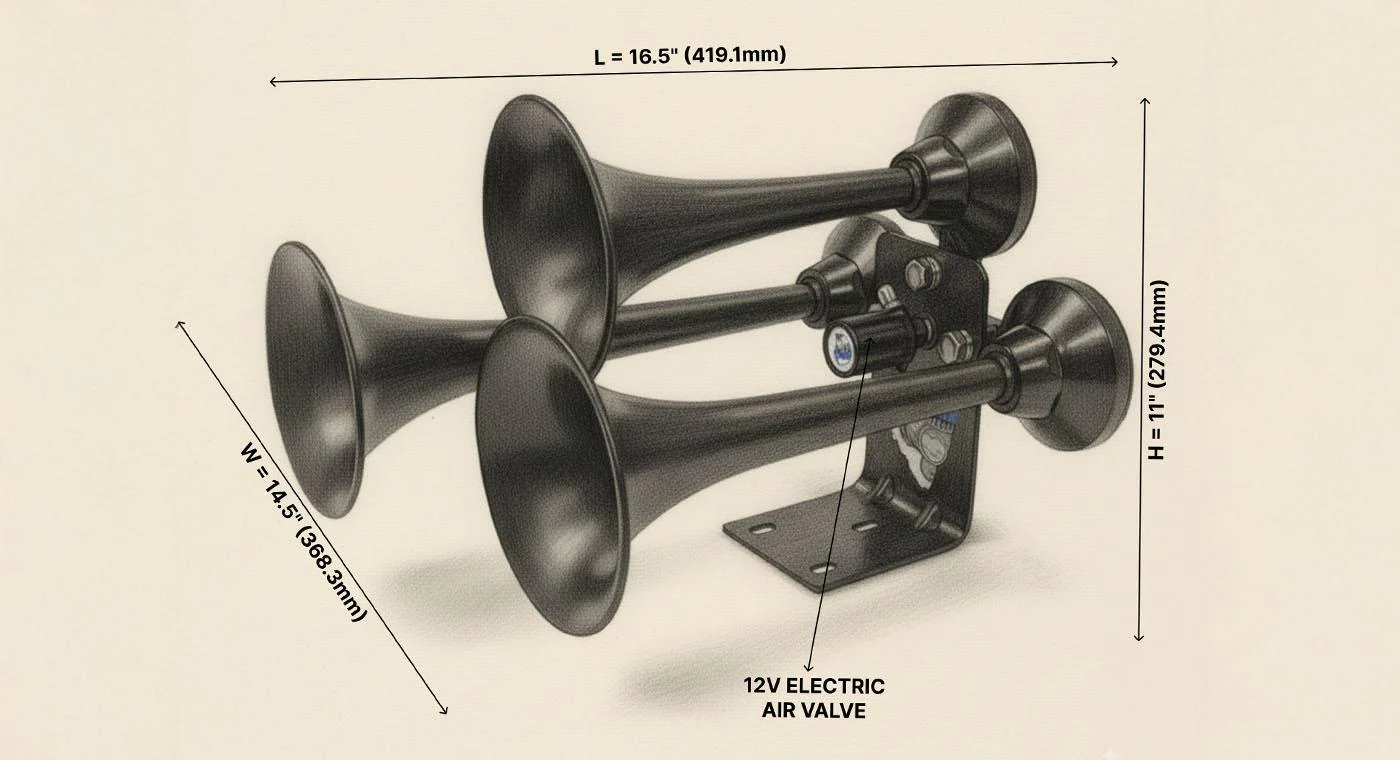 Mini Outlaw Train Horn - Image 3