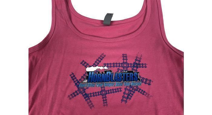 Pink HornBlasters Train Logo Tank Top - Image 2