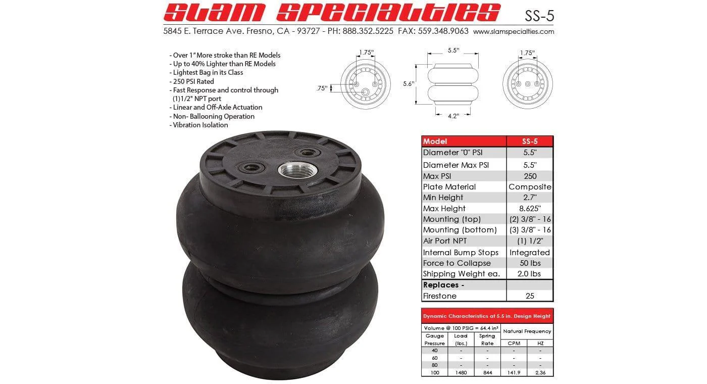 Slam Specialties SS-5 Composite Air Bag - Image 4